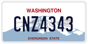 CNZ4343 license plate in Washington