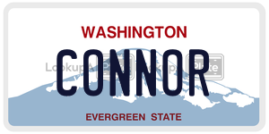CONNOR  license plate in WA