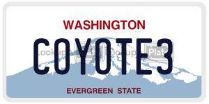 COYOTE3  license plate in WA