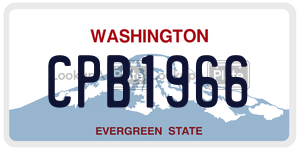 CPB1966  license plate in WA
