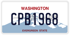 CPB1968  license plate in WA