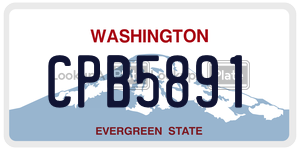 CPB5891  license plate in WA