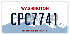 CPC7741 license plate in Washington