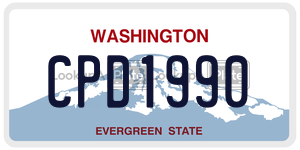 CPD1990  license plate in WA