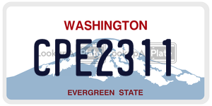 CPE2311 license plate in Washington