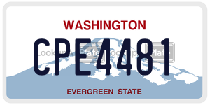 CPE4481  license plate in WA