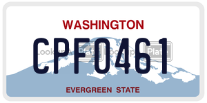 CPF0461 license plate in Washington