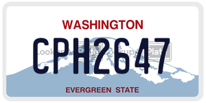 CPH2647 license plate in Washington