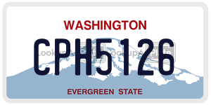 CPH5126  license plate in WA