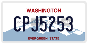 CPJ5253  license plate in WA