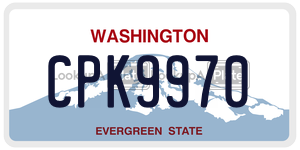 CPK9970  license plate in WA