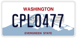 CPL0477 license plate in Washington