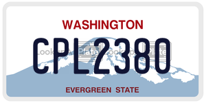 CPL2380  license plate in WA