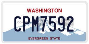 CPM7592  license plate in WA