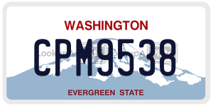 CPM9538 license plate in Washington