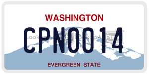 CPN0014 license plate in Washington