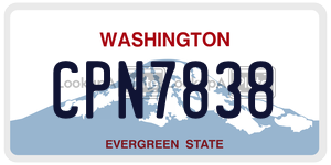 CPN7838 license plate in Washington