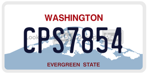 CPS7854  license plate in WA