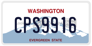 CPS9916  license plate in WA