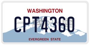 CPT4360 license plate in Washington