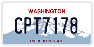 CPT7178  license plate in WA