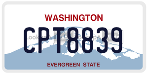 CPT8839  license plate in WA