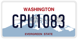 CPU1083  license plate in WA