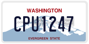 CPU1247  license plate in WA