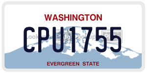 CPU1755  license plate in WA