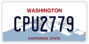 CPU2779 license plate in Washington