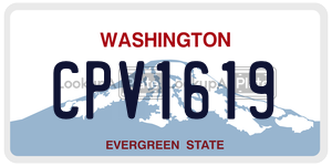 CPV1619 license plate in Washington