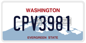 CPV3981  license plate in WA