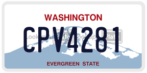 CPV4281 license plate in Washington
