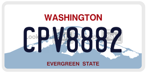 CPV8882 license plate in Washington