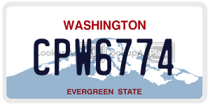 CPW6774 license plate in Washington
