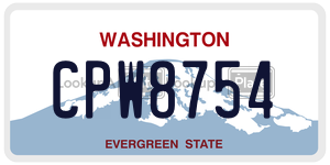CPW8754  license plate in WA