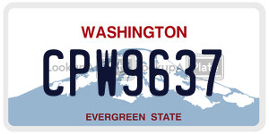 CPW9637 license plate in Washington