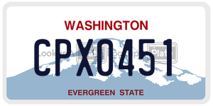 CPX0451  license plate in WA