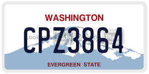 CPZ3864  license plate in WA