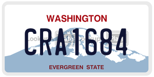CRA1684  license plate in WA