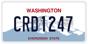CRD1247  license plate in WA
