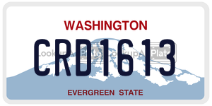 CRD1613  license plate in WA