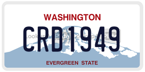 CRD1949  license plate in WA