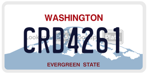 CRD4261  license plate in WA