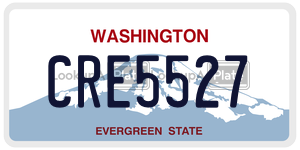CRE5527 license plate in Washington