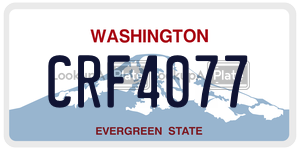 CRF4077 license plate in Washington