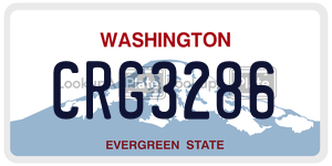 CRG3286  license plate in WA