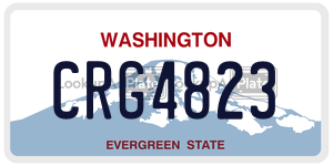 CRG4823 license plate in Washington