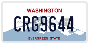 CRG9644 license plate in Washington