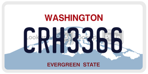 CRH3366  license plate in WA